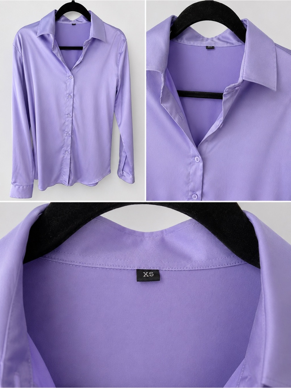 Violet Silky Button Down